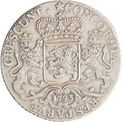 Dukaton of zilveren rijder. Holland. 1793. Zeer Fraai +.