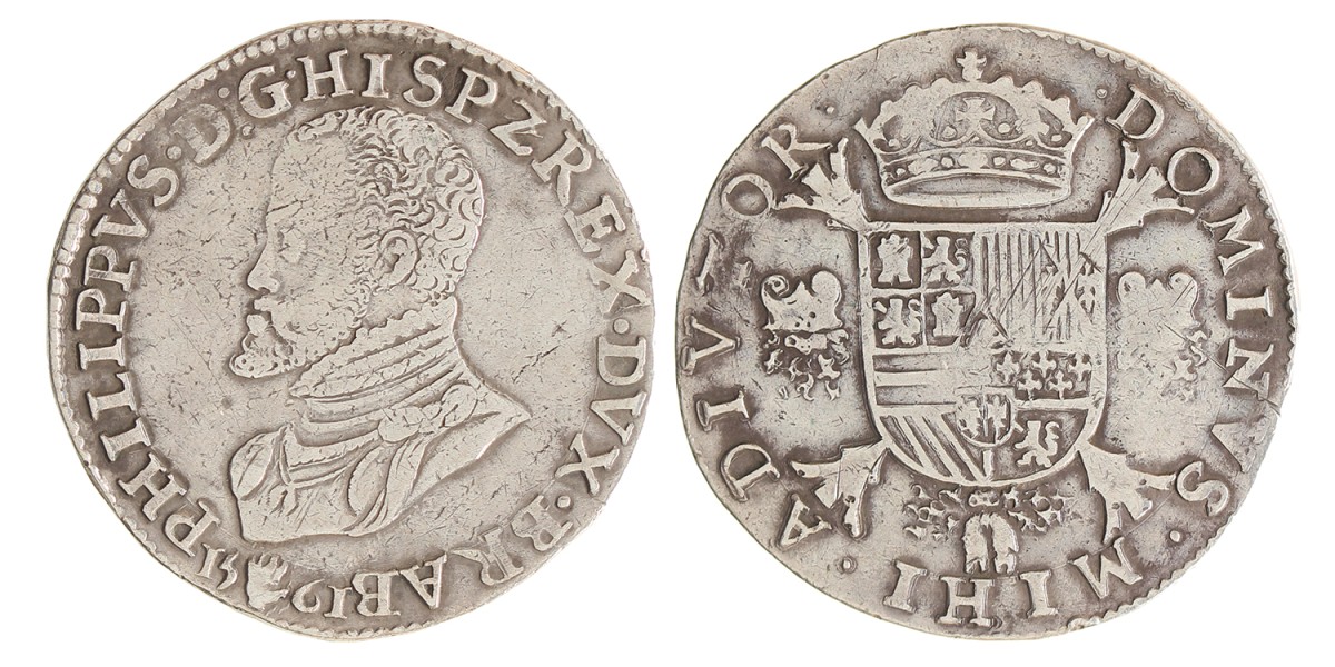 Filipsdaalder. Brabant. Antwerpen. Filips II. 1561. Zeer Fraai.