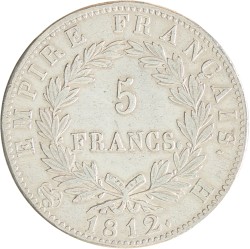 France. Empire. Napoleon. 5 Francs. 1812 H.