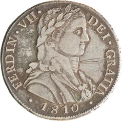Chile. Spanish colony. Ferdinand VII. 8 Reales. 1810 So FI.