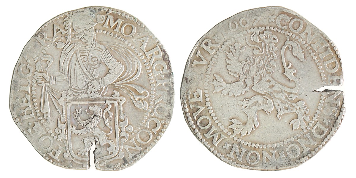 Leeuwendaalder op Generaliteitsvoet. Utrecht. 1607. Zeer Fraai +.