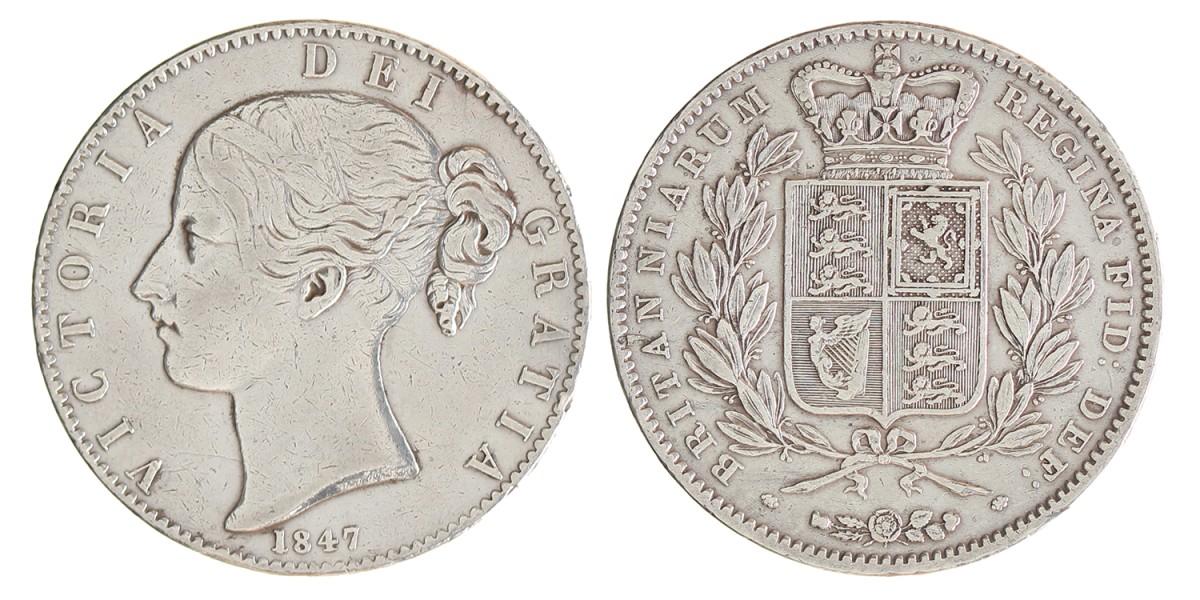Great Britain. Victoria. Crown. 1847.
