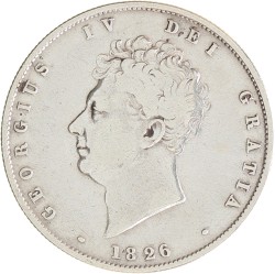 Great Britain. George IV. ½ Crown. 1826.