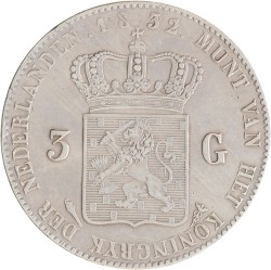 3 Gulden. Willem I. 1832/24. Zeer Fraai +.