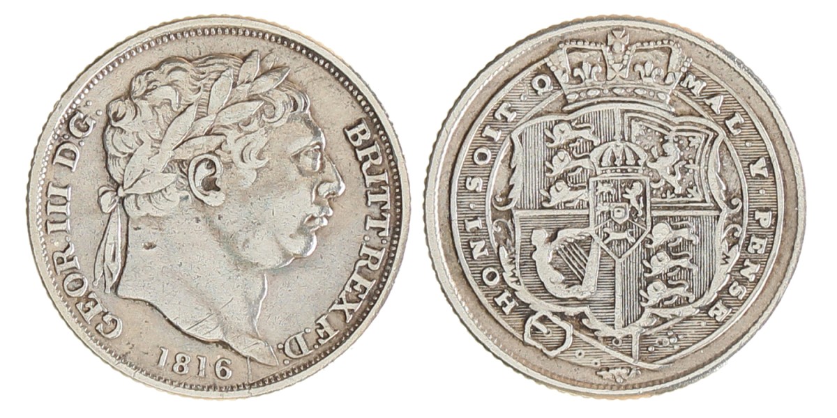 Great Britain. George III. 6 Pence. 1816.
