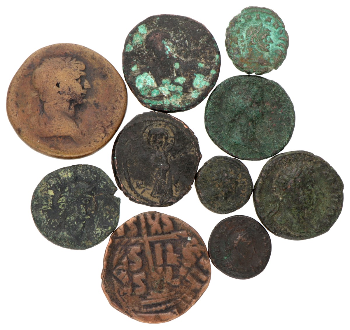 Roman and Byzantine empire. Lot (10) bronzes.