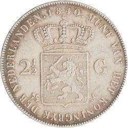 2½ Gulden. Willem I. 1840. Zeer Fraai / Prachtig.