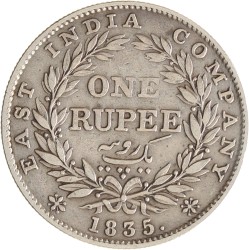 India. British colony. William IV. Rupee. 1835.