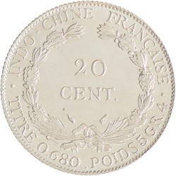 French Indochina. 20 Cent. 1937. UNC.