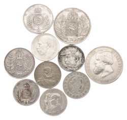 Brazil. Empire and republic. Lot (10) Reis coins. 1851 - 1938.