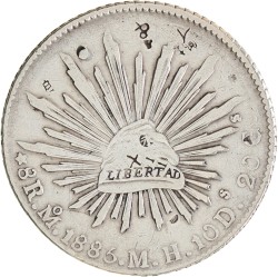 Mexico. Republic. 8 Reales. 1885 Mo MH.