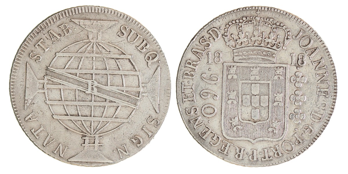 Brazil. Portuguese colony. Joao VI. 960 Reis. 1818 B.