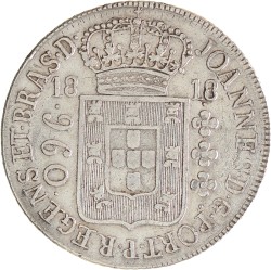 Brazil. Portuguese colony. Joao VI. 960 Reis. 1818 B.