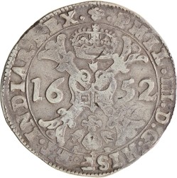 Patagon. Brabant. Brussel. Filips IV. 1652. Fraai / Zeer Fraai.