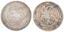 Mexico. Republic - Empire. Lot (2) 8 Reales. 1855 - 1879.