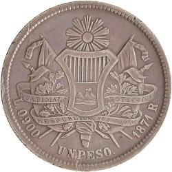 Guatemala. Peso - Rafael Carrera. 1871 R.