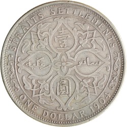 Straits Settlement. Edward VII. Dollar. 1904.