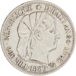 Haïti. Republic. Gourde. 1887 (An 84).