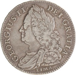 Great Britain. George II. ½ Crown. 1745 LIMA.