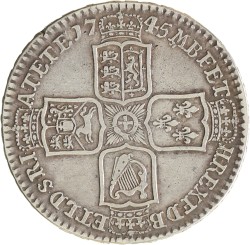 Great Britain. George II. ½ Crown. 1745 LIMA.
