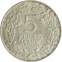 Germany. Weimar republic. 5 Mark - 1000th anniversary of the Rhineland. 1925 D.