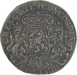 Dukaton of zilveren rijder. Overijssel. 1733. Prachtig / UNC.