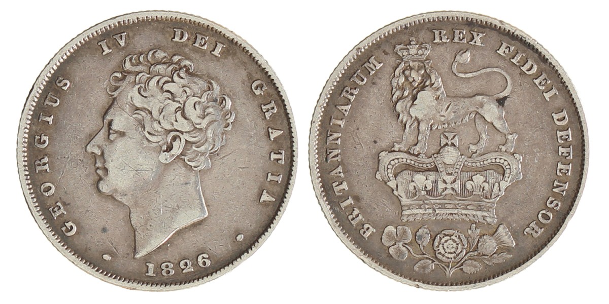 Great Britain. George IV. Shilling. 1826.
