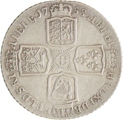 Great Britain. George II. Shilling. 1758.
