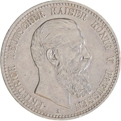 German states. Prussia. Friedrich III. 5 Mark. 1888.