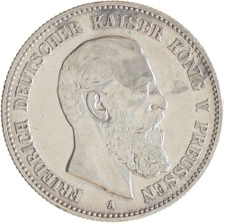 German states. Prussia. Friedrich III. 2 Mark. 1888.