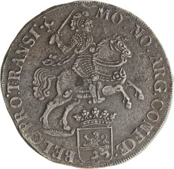Dukaton of zilveren rijder. Overijssel. 1734. Zeer Fraai / Prachtig.