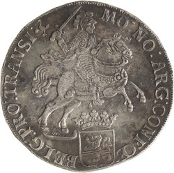 Dukaton of zilveren rijder. Overijssel. 1734. Prachtig.