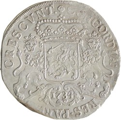 Dukaton of zilveren rijder. Overijssel. 1734. Prachtig.