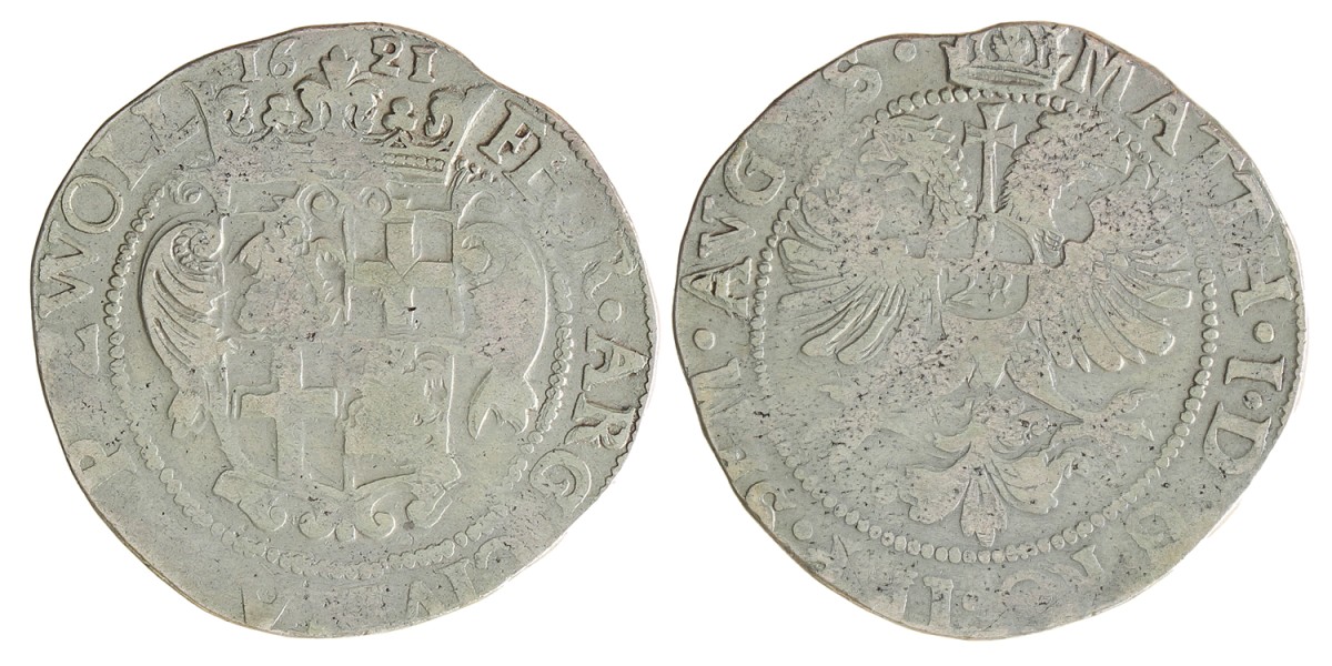 Florijn van 28 stuiver. Zwolle. Matthias I. 1621/Z1. Zeer Fraai -.