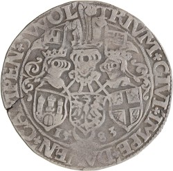 Arendrijksdaalder. De Drie steden. Rudolf II. 1583. Fraai / Zeer Fraai.