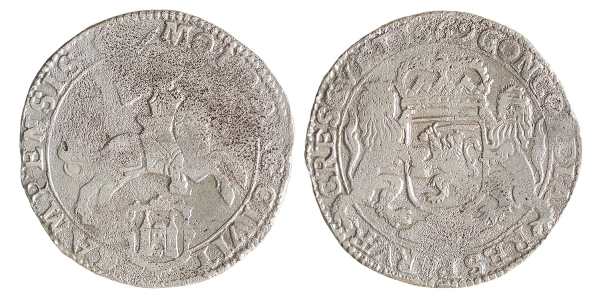 Dukaton of zilveren rijder. Kampen. 1669. Fraai +.