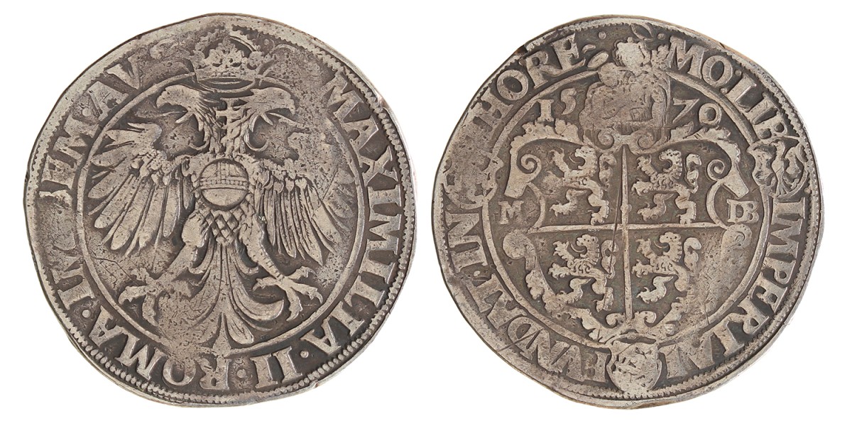 Rijksdaalder. Thorn. Maximiliaan II. 1570. Zeer Fraai -.