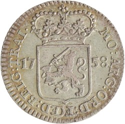 Muntmeesterpenning. Utrecht. 1758. Prachtig.