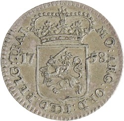 Muntmeesterpenning. Utrecht. 1758. Prachtig +.
