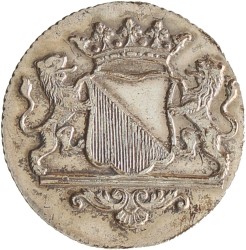 Duit - Afslag in zilver. Utrecht stad. 1788. Prachtig.