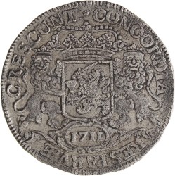 Dukaton of zilveren rijder. Utrecht. 1711. Zeer Fraai +.
