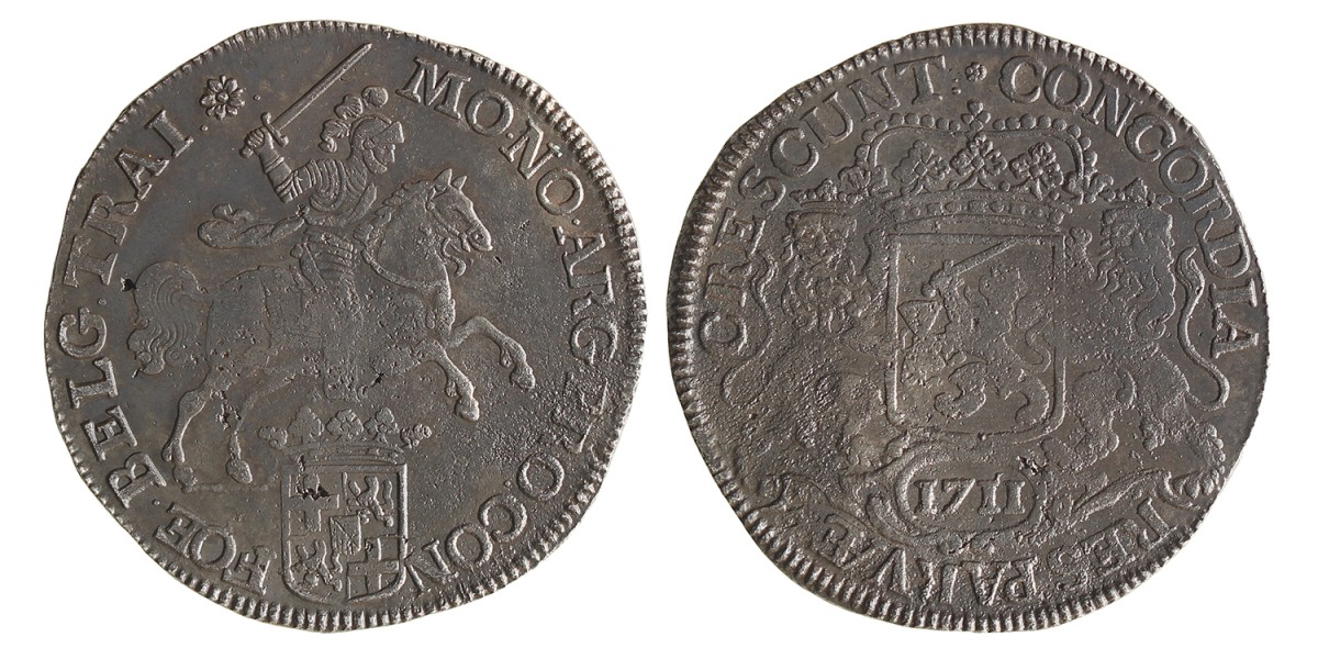 Dukaton of zilveren rijder. Utrecht. 1711. UNC -.
