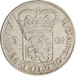 3 Gulden - Generaliteits. Utrecht. 1764. Zeer Fraai.