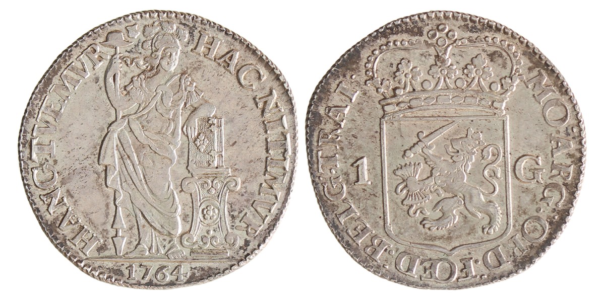 Gulden - Generaliteits. Utrecht. 1764. Zeer Fraai / Prachtig.