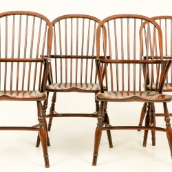 Een set van (4) Windsor-stoelen, Engeland, ca. 1900.