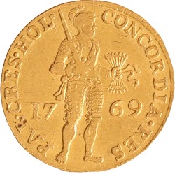 Gouden dukaat. Holland. 1769. Zeer Fraai +.