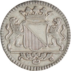 Duit - Afslag in zilver. Utrecht stad. 1739. Zeer Fraai +.