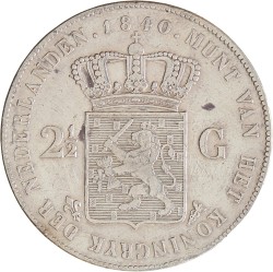 2½ gulden. Willem I. 1840. Zeer Fraai.