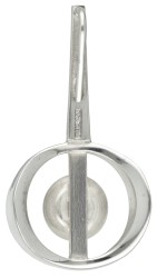 Sterling zilveren hanger bezet met ca. 1.34 ct. onyx door Deense designer Niels Erik From.