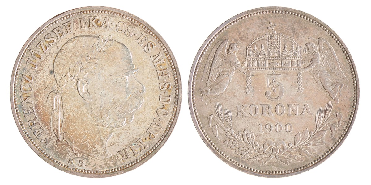 Hungary. Austria-Hungary. Franz Joseph I. 5 Korona. 1900.